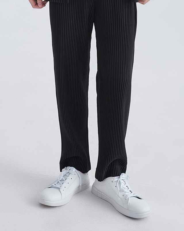 Men's Ribbed Straight Leg Trousers