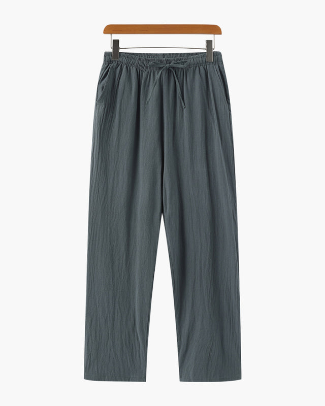 Men's Linen Drawstring Trousers