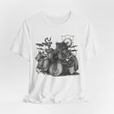 Octopus Drummer T-Shirt | Detailed Drum Kit Art Tee for Musicians