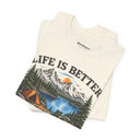 "Life Is Better At The Camp" Mountain Lake Camping T-Shirt