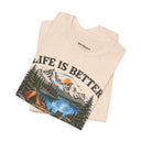 "Life Is Better At The Camp" Mountain Lake Camping T-Shirt