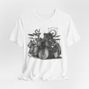 Octopus Drummer T-Shirt | Detailed Drum Kit Art Tee for Musicians