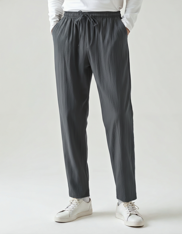 Men's Linen Drawstring Trousers